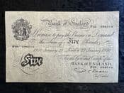 Great Britain, White £5, Beale 1950 (P55), GF, BKN2658