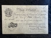 Great Britain, White £5, Beale 1950 (S17), GF, BKN2663
