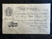 Great Britain, White £5, Beale 1952 (W81), AVF, BKN2667