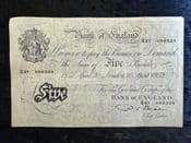 Great Britain, White £5, Beale 1952 (X67), GF, BKN2655