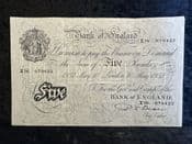 Great Britain, White £5, Beale 1952 (X76), GVF, BKN2670