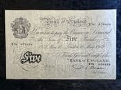 Great Britain, White £5, Beale 1952 (X76), VF, BKN2676