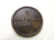 Guernsey, 2 Doubles 1885 H, VF, CS8594