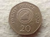 Guernsey, 20 Pence 2003, VF, CS13721