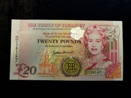 Guernsey, 20 Pounds 2012 (QEII Diamond Jubilee), AUNC, BKN1663