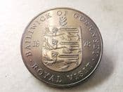 Guernsey, 25 Pence 1978 (Royal Visit), AUNC, CS9062