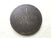Guernsey, 4 Doubles 1830, Fair, CS8033
