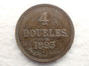 Guernsey, 4 Doubles 1893 H, F, CS12581