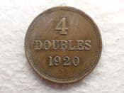 Guernsey, 4 Doubles 1920 H, AVF, CS12991