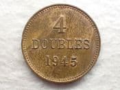 Guernsey, 4 Doubles 1945 H, GVF, CS12542
