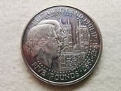 Guernsey, 5 Pounds 1997 (QEII Golden Wedding), AUNC, CS10628