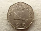 Guernsey, 50 Pence 1970, VF, CS13982