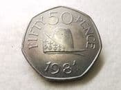 Guernsey, 50 Pence 1981, VF, CS9072