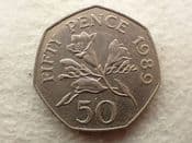 Guernsey, 50 Pence 1989 (Low Mintage), VF, CS13627