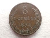 Guernsey, 8 Doubles 1834, AF, CS12992