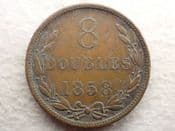 Guernsey, 8 Doubles 1858, F, CS12904