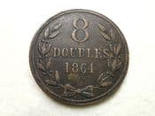 Guernsey, 8 Doubles 1864, AVF, CS7753