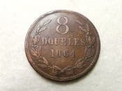 Guernsey, 8 Doubles 1864, F, CS8568