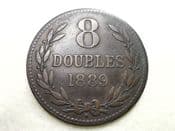 Guernsey, 8 Doubles 1889 H, F, CS9319