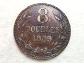 Guernsey, 8 Doubles 1889 H, GF, CS10911