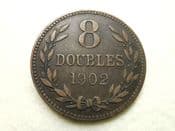 Guernsey, 8 Doubles 1902 H, GF, CS7758
