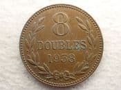Guernsey, 8 Doubles 1938 H, VF, CS12741