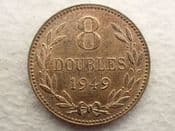 Guernsey, 8 Doubles 1949 H, EF, CS12748