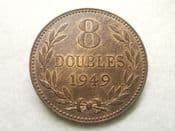 Guernsey, 8 Doubles 1949 H, VF, CS9928