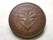 Guernsey, 8 Doubles 1959, VF, CS9537