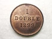 Guernsey, One Double 1899 H, EF, CS9206