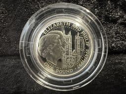 Guernsey, Silver (.925), One Pound 1997 (QEII Golden Wedding), No COA, OS701