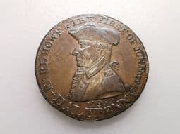 Hampshire, Emsworth, Earl Howe Halfpenny Token 1795, GVF, CS5049