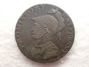 Hampshire, Gosport, 1794 Halfpenny Token, F, CS12431