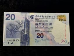 Hong Kong (Bank of China), 20 Dollars 2010, UNC, BKN1303