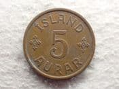Iceland, 5 Aurar 1926, VF, CS13232
