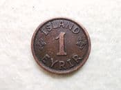 Iceland, One Eyrir 1940, VF, CS10371