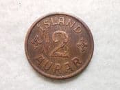 Iceland, Two Aurar 1938, VF, CS10324