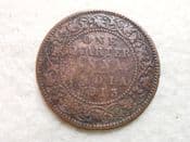India, 1/4 Anna 1913, Poor, CS10899