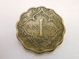 India, One Anna 1943, F, CS5370