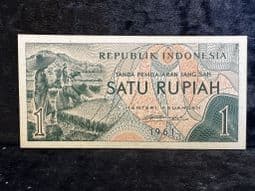 Indonesia, One Rupiah 1961, EF, BKN2238