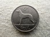 Ireland, Sixpence 1939, VF, CS11241