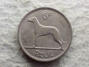 Ireland, Sixpence 1950, AVF, CS13935