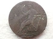 Ireland, Wicklow, John of Gaunt/Hibernia Mule, Halfpenny Token (1789-93), Fair Dents, CS13596