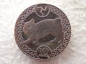 Isle of Man, 10 Pence 2019 (Manx Cat), EF, CS14208
