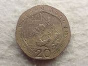 Isle of Man, 20 Pence 2003 BA (Rushen Abbey), F, CS13025
