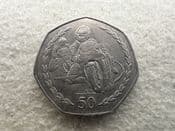 Isle of Man, 50 Pence 1997 AA (TT Races), VF, CS11359