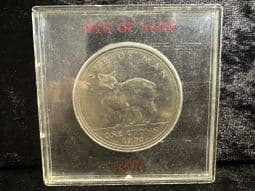 Isle of Man, Crown 1970 (Manx Cat), in Tatty Case, OS650