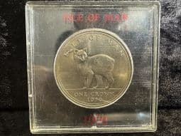 Isle of Man, Crown 1970 (Manx Cat), in Tatty Case, OS665