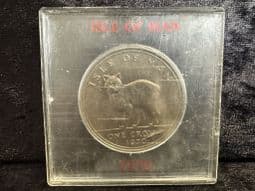 Isle of Man, Crown 1970 (Manx Cat), in Tatty Case, OS666