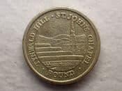 Isle of Man, One Pound 2009 AA (St John's Chapel), F, CS12184